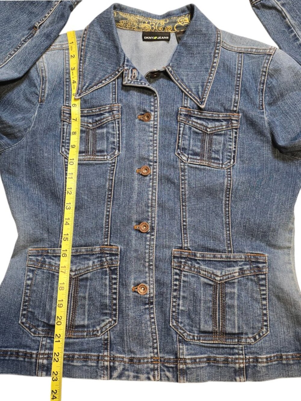 DKNY Jeans Vintage YSK Medium Wash Denim Jacket XL - Picture 9 of 12